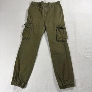 Love Tree Womens Vintage Olive Cargo Jogger Pants Grunge Utility Streetwear Y2K!